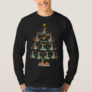 Camiseta Luzes de Natal Papais noeis Cães Deitados Chineses