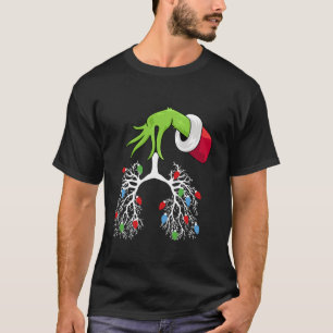 Camiseta Luzes de Natal pulmonares Terapêutica Respiratória
