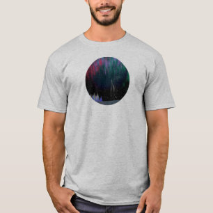 Camiseta Luzes de norte Paisagem Contemporânea