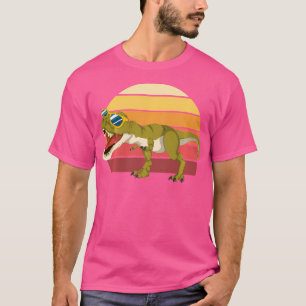 Camiseta Luzes de sol do dinossauro Legal retro Rumorando D