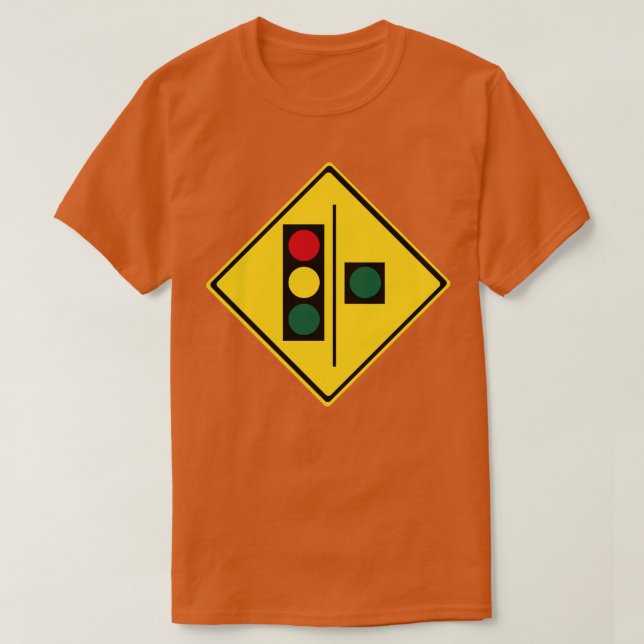 Camiseta Luzes de tráfego com verde contínuo (Frente do Design)