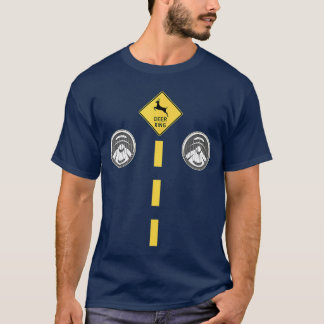 Camiseta Luzes de Veado com Marcações de Estrada Fantasia d