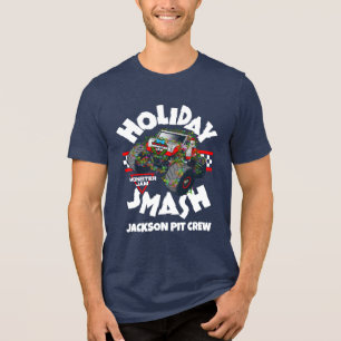 Camiseta Luzes do Caminhão de Acrobacias Monster Jam "Holid