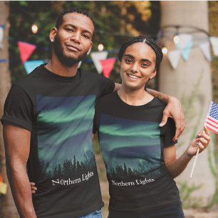 Camiseta Luzes nortes do Alasca Unisex