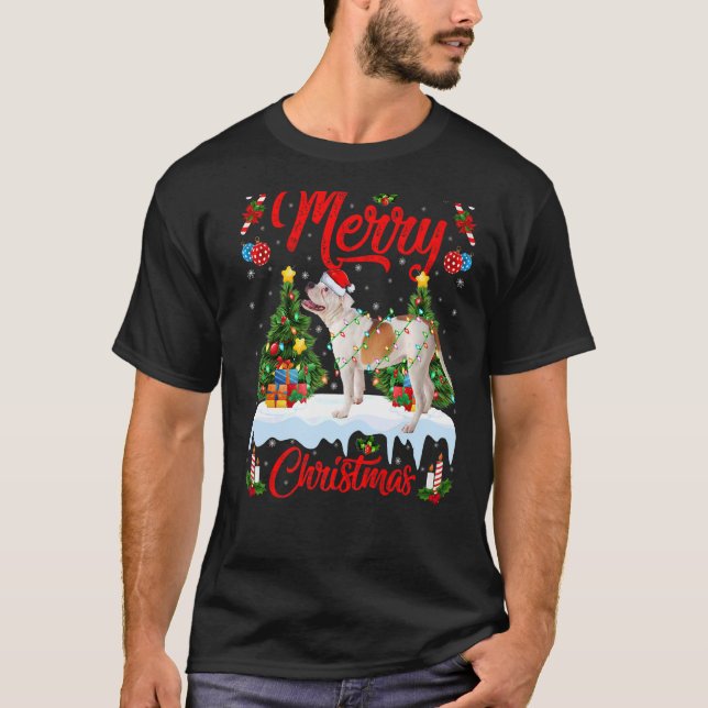 Camiseta Luzes Papais noeis de Árvore do Xmas Natal Natal A (Frente)
