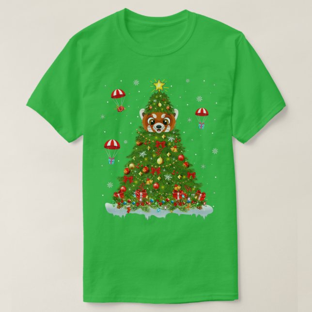 Camiseta Luzes Xmas que Correspondem ao Cristo Vermelho Eng (Frente do Design)