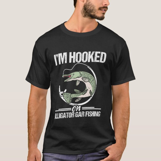 Camiseta Luzidio Pesca de Jacaré Engraçado 1 (Frente)