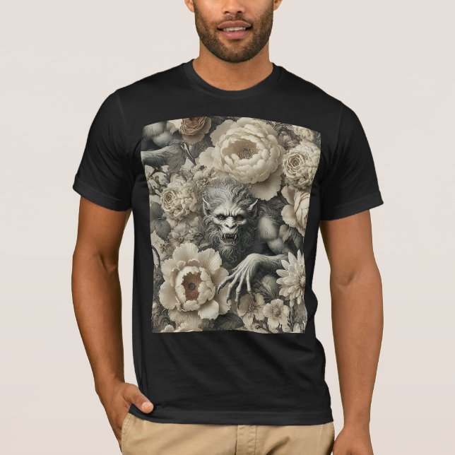 Camiseta Lycanthropic Splendor – Gothic Wearable Art (Frente)