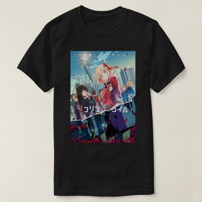 Camiseta Lycoris Recoil (Frente do Design)