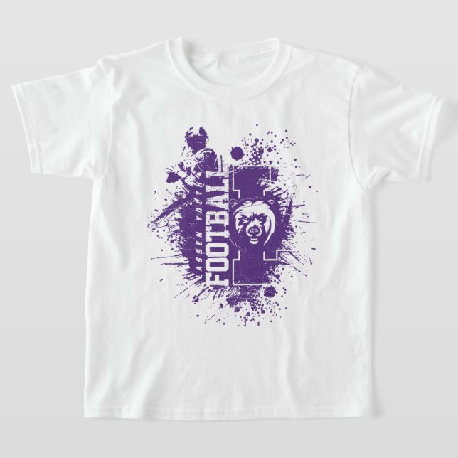 Camiseta LYFL 05 | Kids Purple Grunge Lassen Logo (Postura )