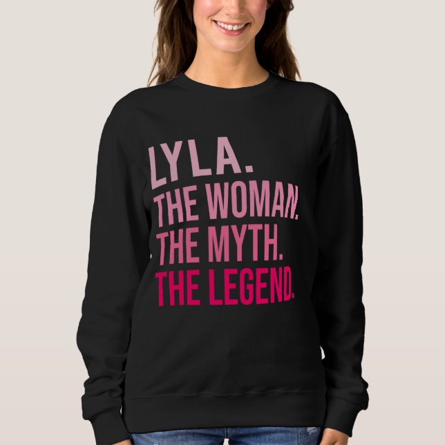 Camiseta Lyla A Mulher O Mito A Lenda Engraçado Namorados (Frente)