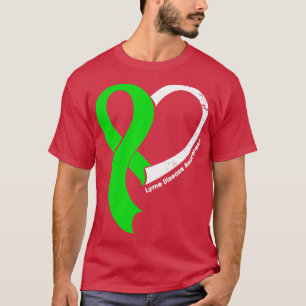 Camiseta Lyme Disease Awartness Love Heart Ribbon Happ