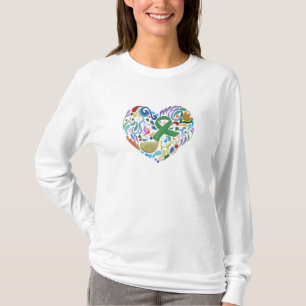 Camiseta Lyme Disease Heart Awarice Long Sleeve shirt
