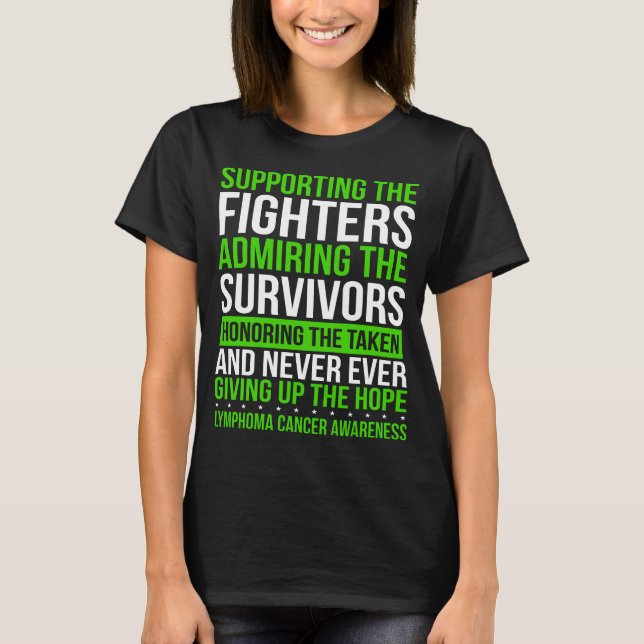 Camiseta Lymphoma Cancer Survivor Lymphoma Cancer Ribbon (Frente)