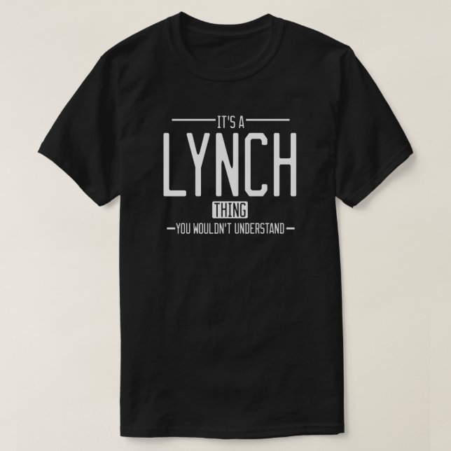 Camiseta Lynch, sobrenome engraçado, família engraçada (Frente do Design)