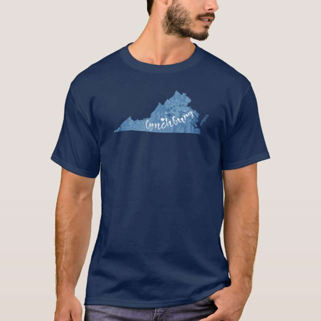 Camiseta Lynchburg Virginia Wood Grain (Frente)