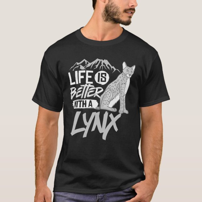 Camiseta Lynx Cat Animal Safari Bobcats Cuja África do Sul (Frente)
