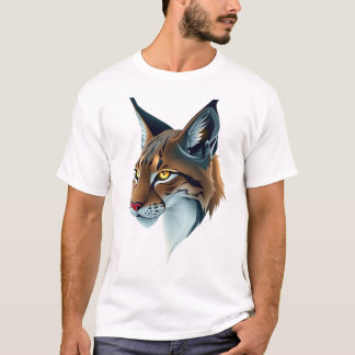 Camiseta Lynx Face Art - Ilustração Flutuante