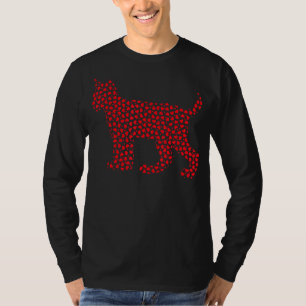 Camiseta Lynx Lover Funny Hearts Love Lynx Namorados S Day
