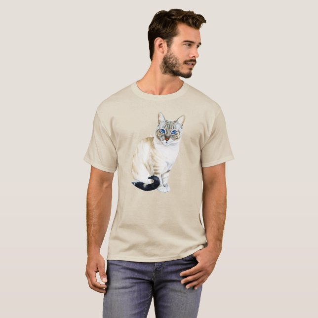 Camiseta Lynx Point Siamese Cat Personalizado (Frente Completa)
