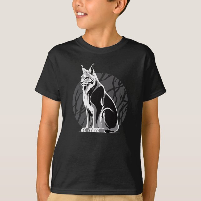 Camiseta Lynx Preta e Branca (Frente)