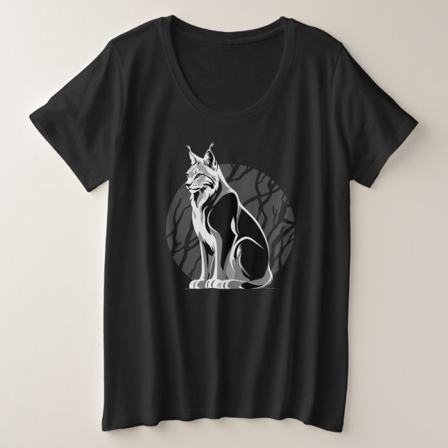Camiseta Lynx Preta e Branca (Frente do Design)