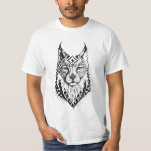Camiseta Lynx Wild Animal Nature Illustration Art Tatuagem