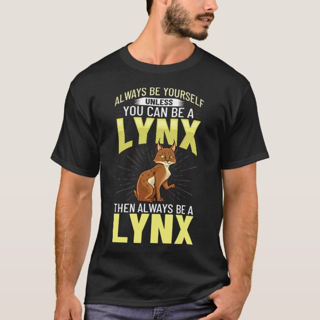 Camiseta Lynxes Animal Red Lynx Canadá Eurasiático ibérico (Frente)