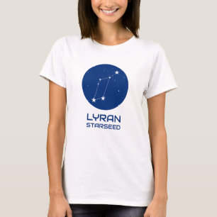 Camiseta Lyran Starseed com Constelação de Lyra