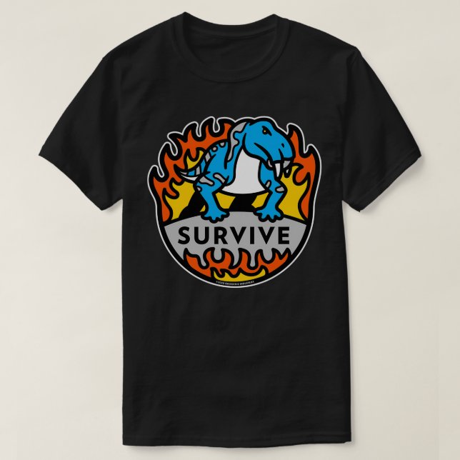 Camiseta Lystrosaurus Survive (Frente do Design)
