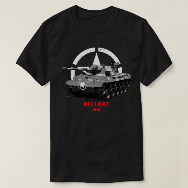 Camiseta M18 tanque militar Hellcat WW2 (Frente do Design)