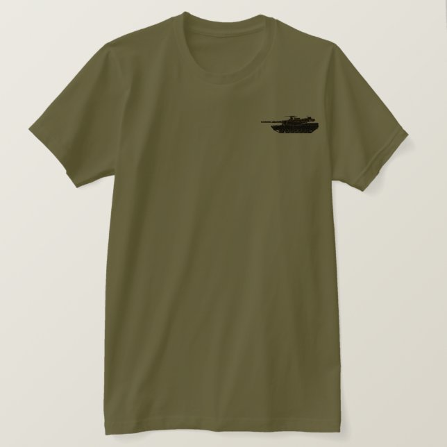 Camiseta M1A1 Camiseta-cisterna (Frente do Design)