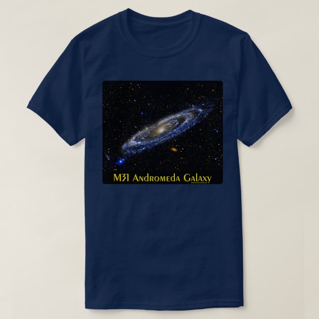Camiseta M31 Astronomia da Galáxia de Andrômeda (Frente do Design)