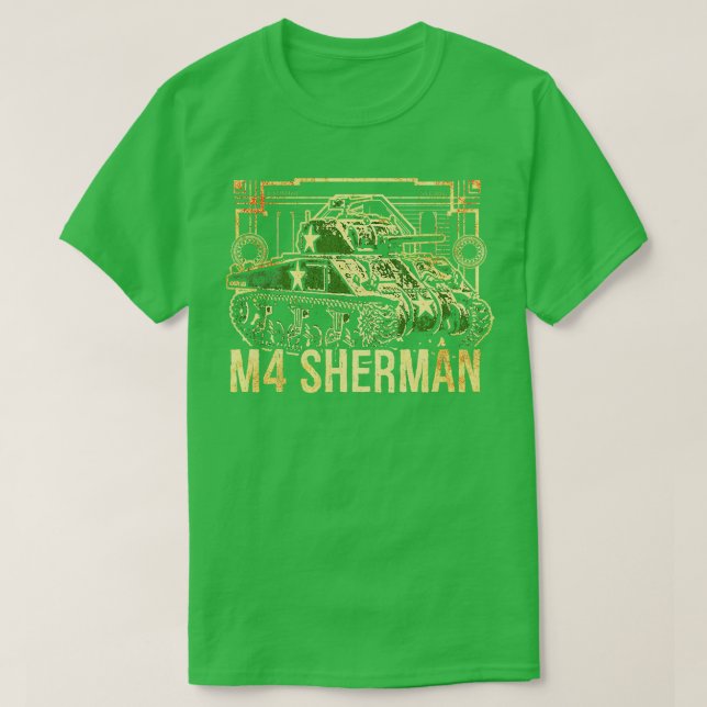Camiseta M4 Sherman Tank WorldII 3 (Frente do Design)