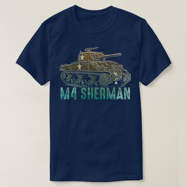 Camiseta M4 Sherman Tank WorldII 5 (Frente do Design)