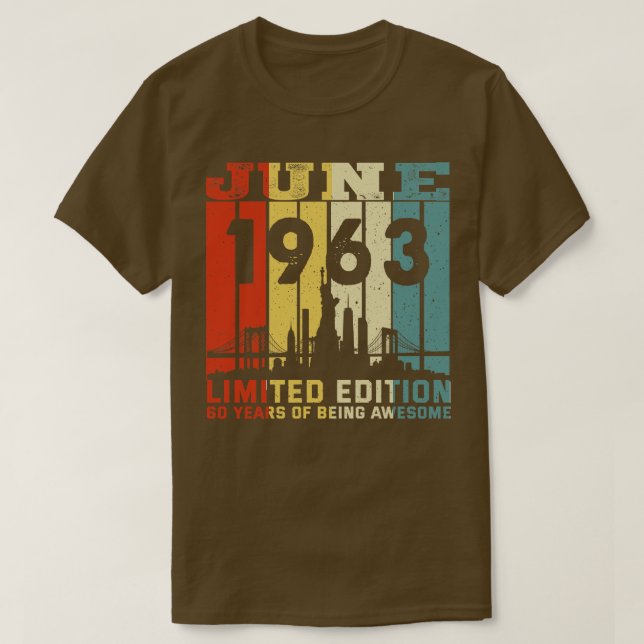 Camiseta M602 Junho De 1963 Edição Limitada De 60 Anos De (Frente do Design)