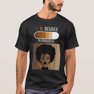 Camiseta M D Diploma Médico Em Curso Estudante Médico Bla