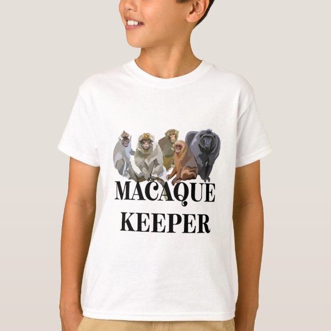 Camiseta M é para Macaque Keeper (Frente)