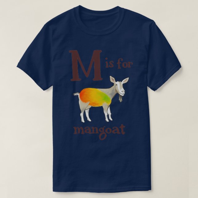 Camiseta M é para Mangoat (Frente do Design)