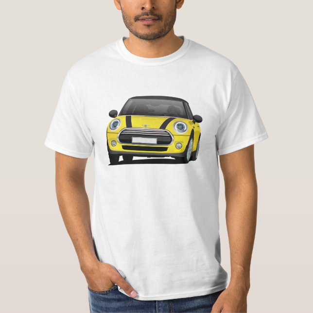Camiseta M Hatch Cooper S (F56) amarelo - preto (Frente)
