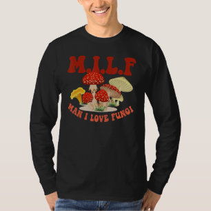Camiseta M I L F Cogumelo Vintage Micologia Fungos