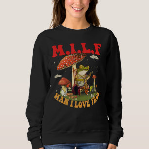 Camiseta M I L F Cottagecore Cogumelo Sapo Tocando Banjo