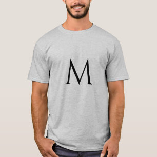 Camiseta M Letra Única ou Caractere ou Monograma Adulto 5X 