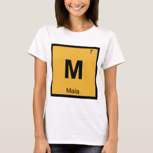 Camiseta M - Mesa periódica da química de Maia Pleiades