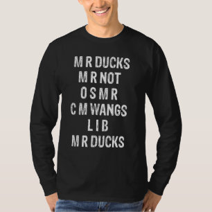 Camiseta M R patos M R não O S M R C M asas de pato