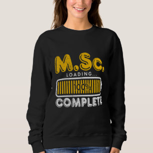 Camiseta M Sc carregando grau de Mestre Mestre em Ciências