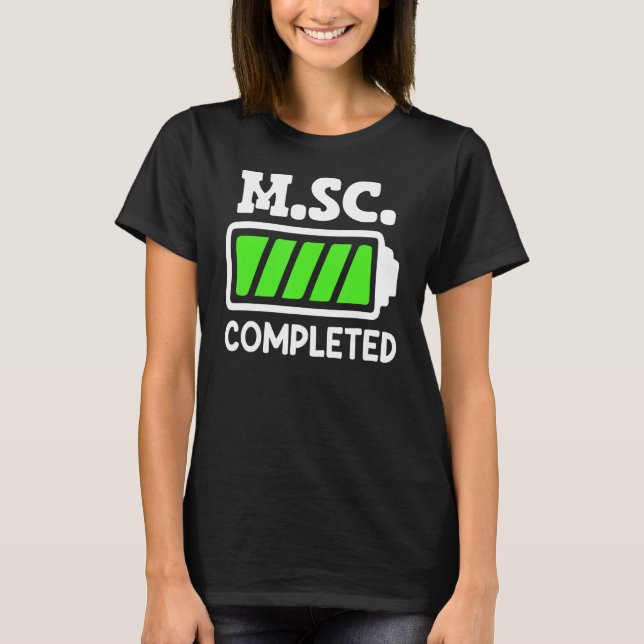 Camiseta M Sc concluiu mestrado em Ciência 2 (Frente)