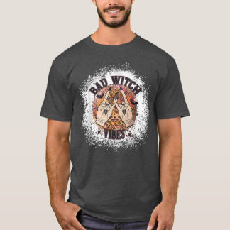 Camiseta Má Bruxa Vibes Leopardo com Bat Lover hallo engraç