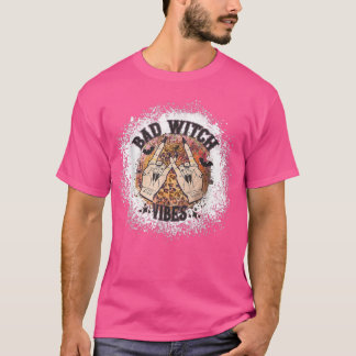 Camiseta Má Bruxa Vibes Leopardo com Bat Lover hallo engraç