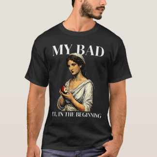 Camiseta Má Eva No Início Jardim De Eden Sarcástico